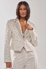 VIVA VEGAS FITTED MOTO JACKET