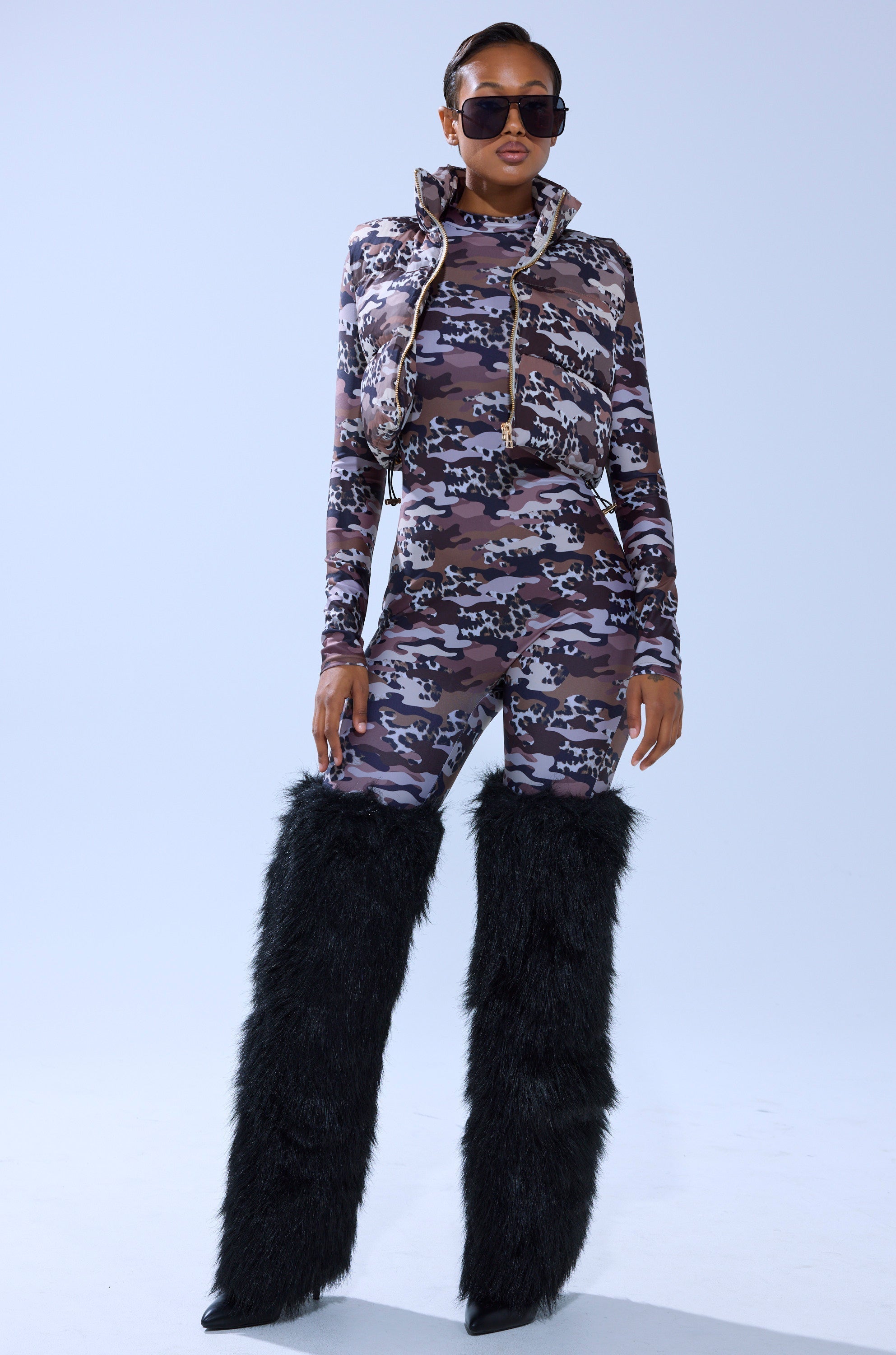 CAMO CHEETAH PRINT PLAYSUIT