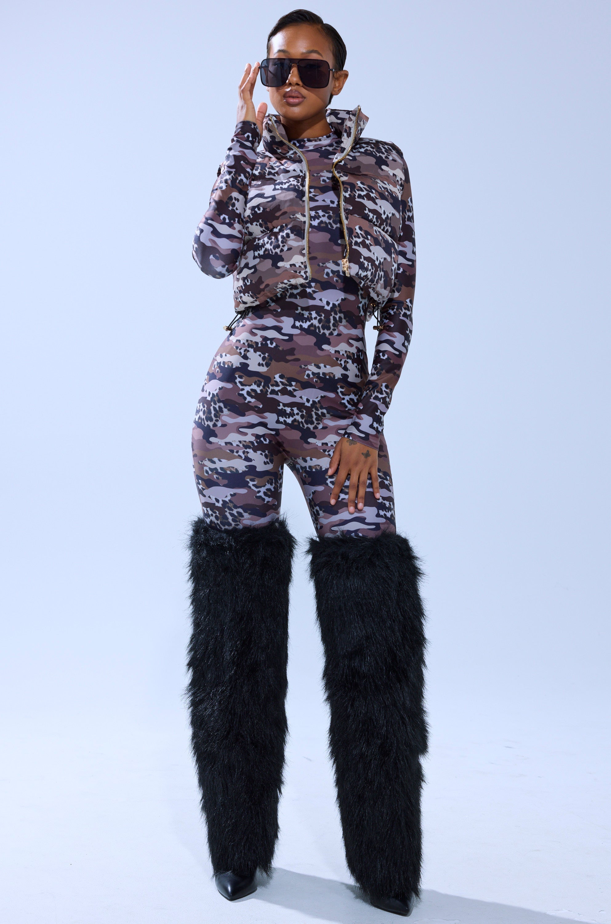 CAMO CHEETAH PRINT PLAYSUIT