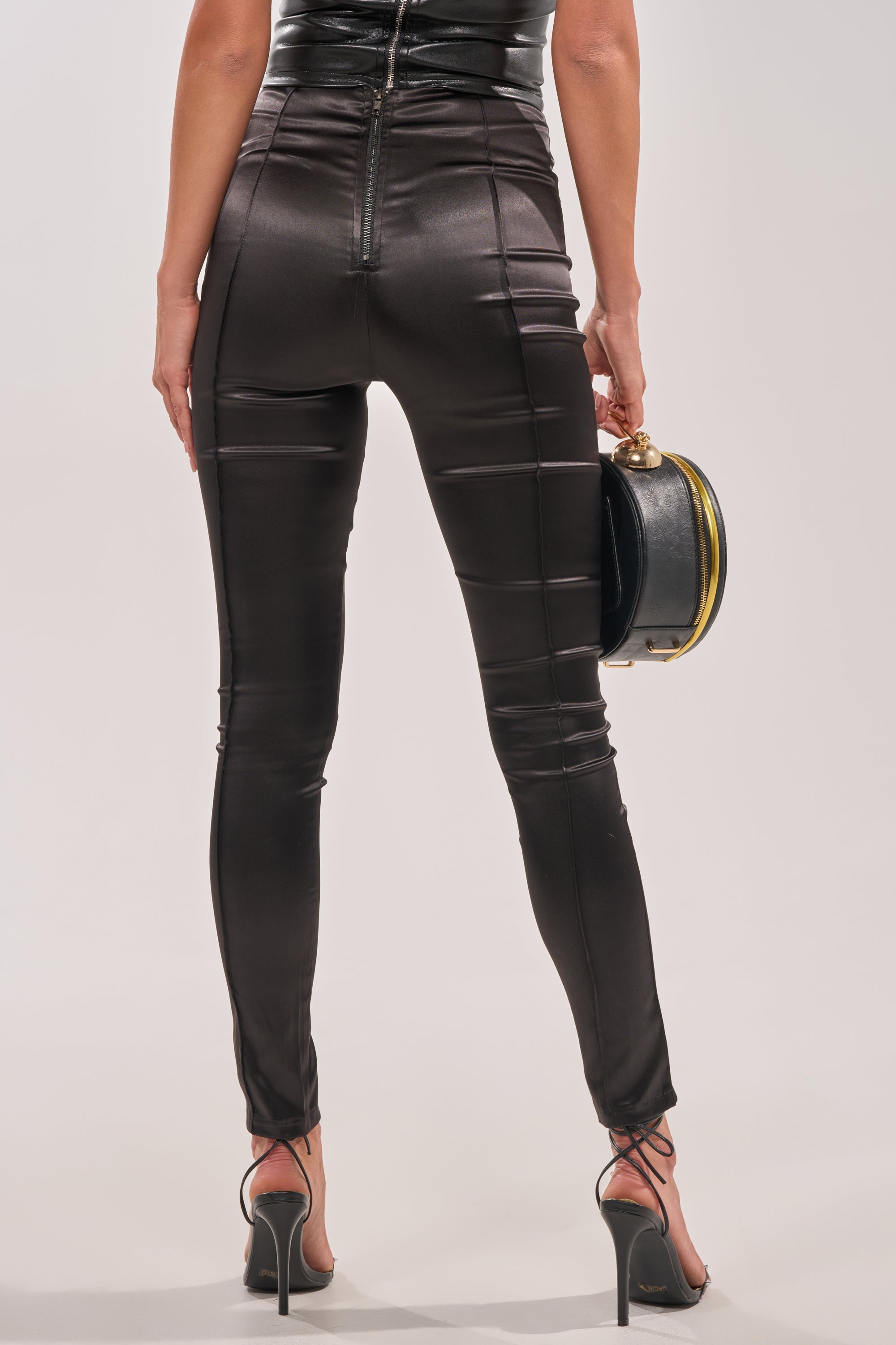 HIT THE LIGHTS SATIN SLIT LEGGING