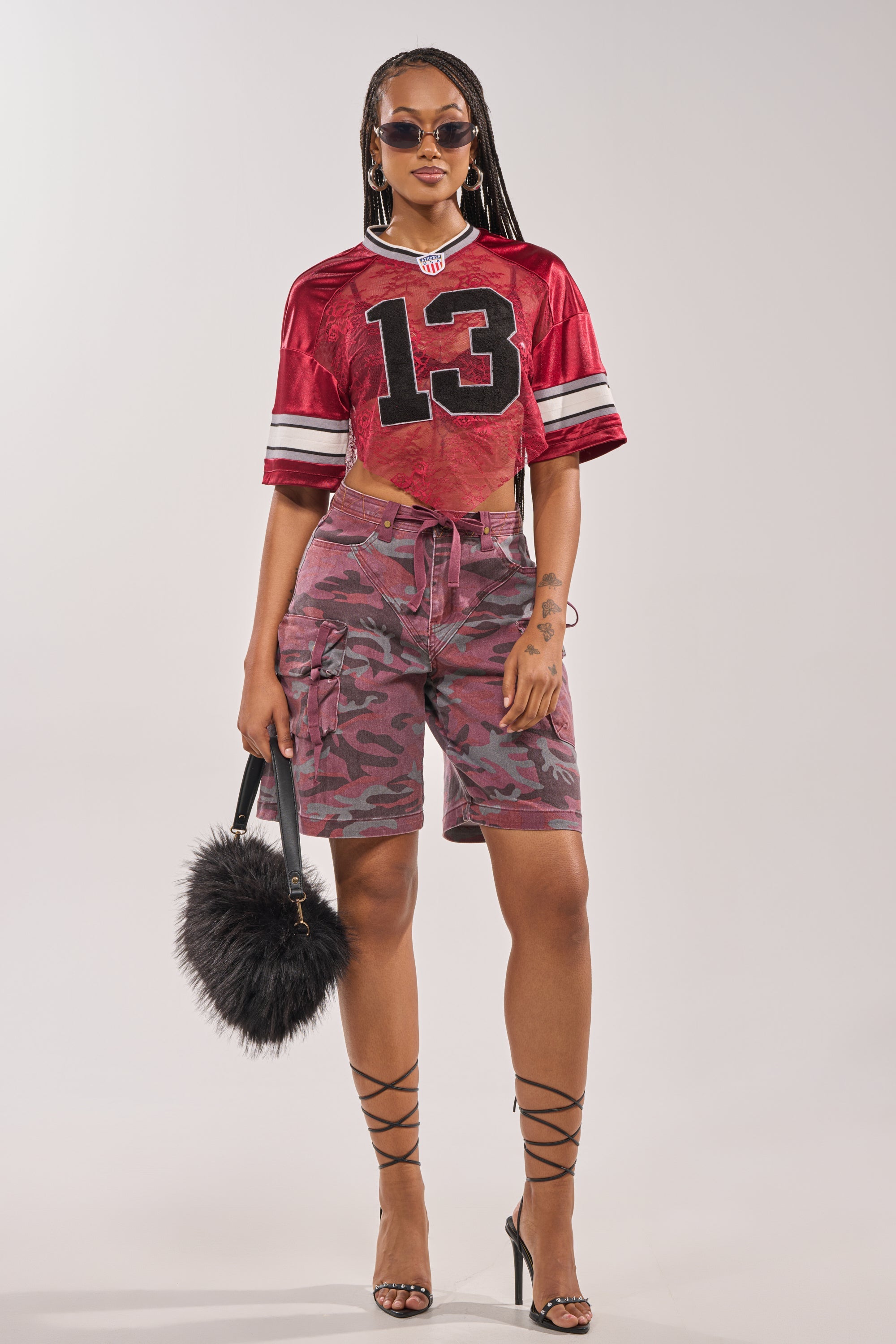 ON FIRE RED CAMO BERMUDA SHORT