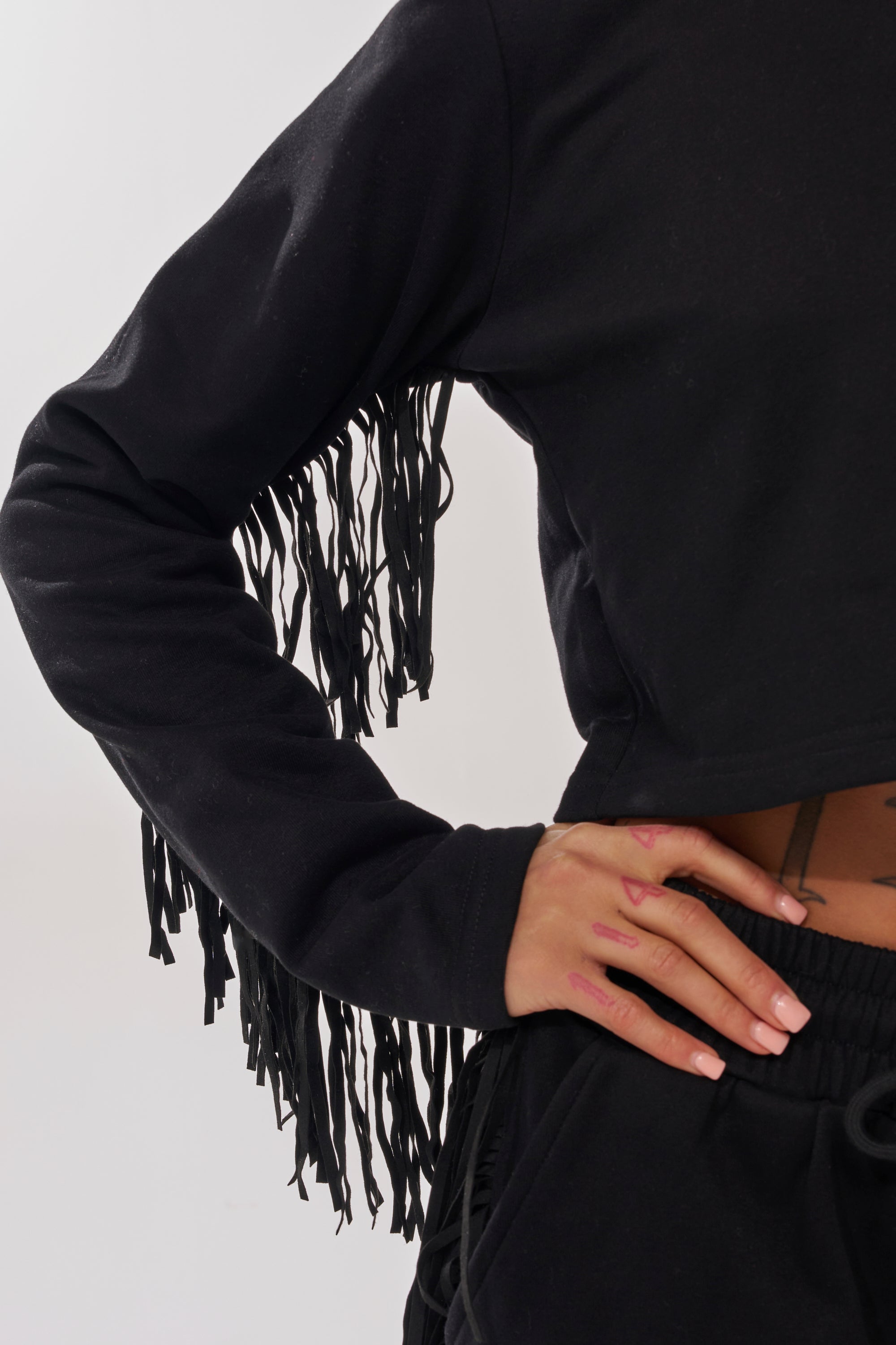 PLAYING CARDS CROP SWEATSHIRT