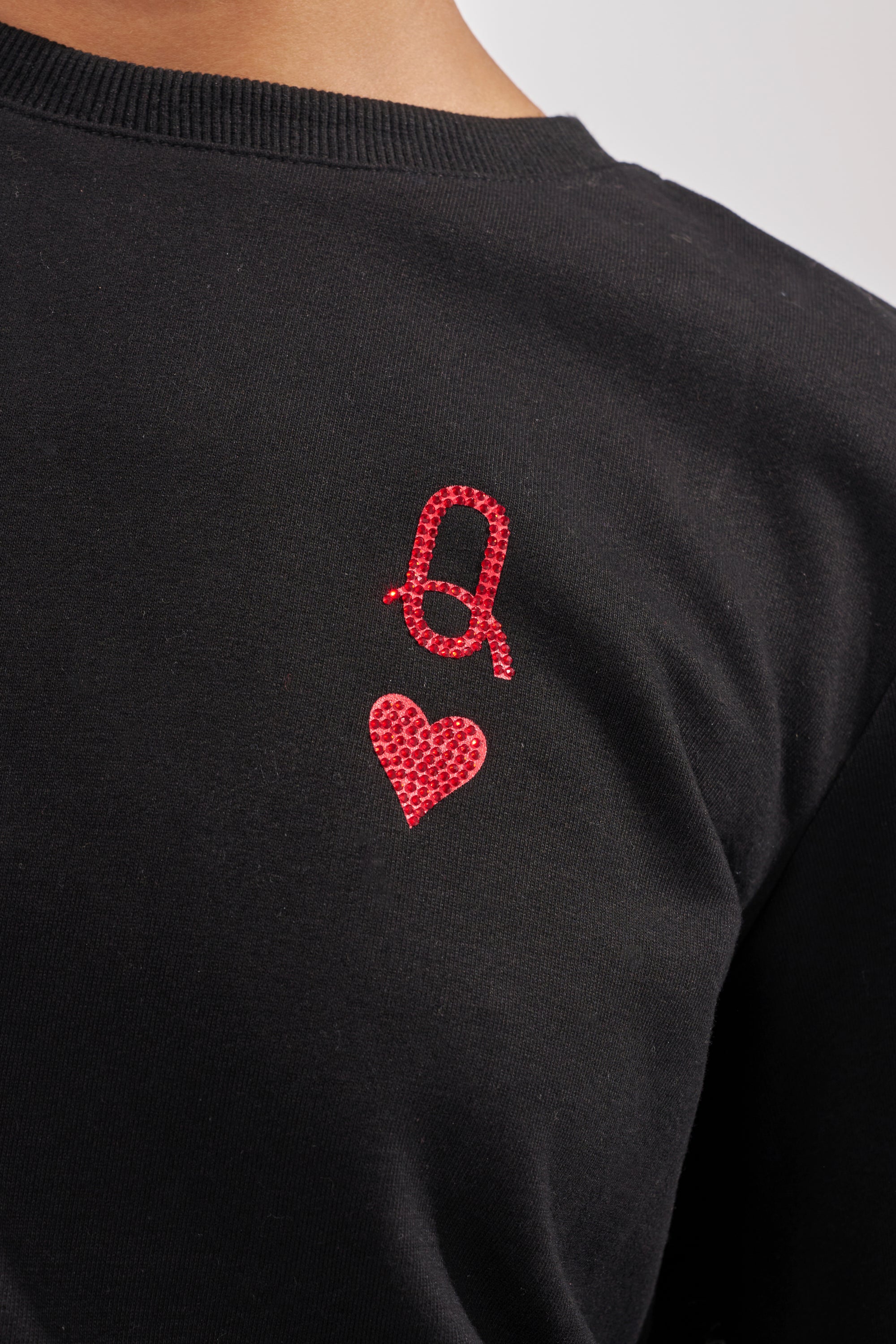 PLAYING CARDS CROP SWEATSHIRT