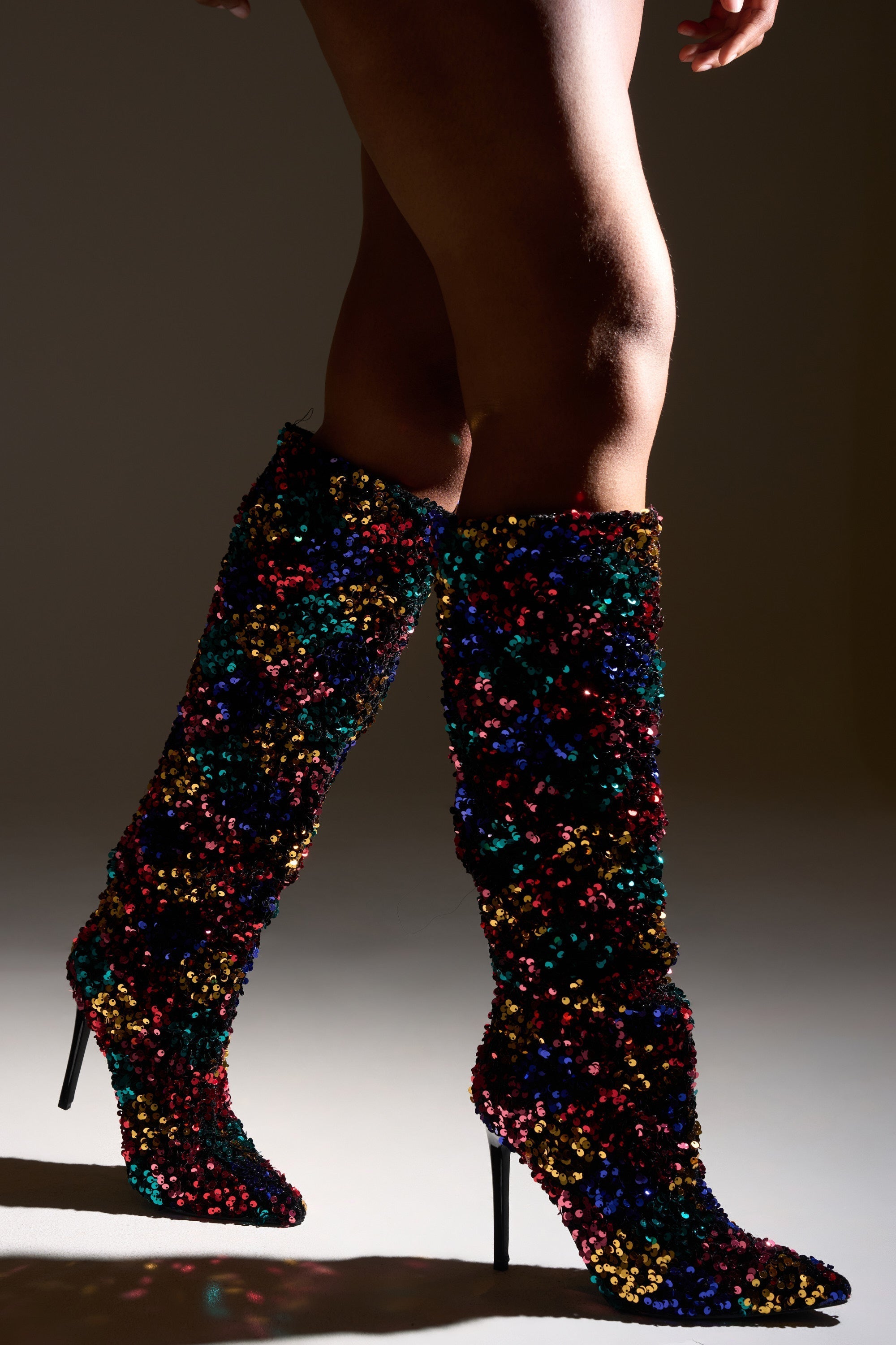 AZALEA WANG JIMENA MULTI SEQUIN EMBELLISHED BOOT