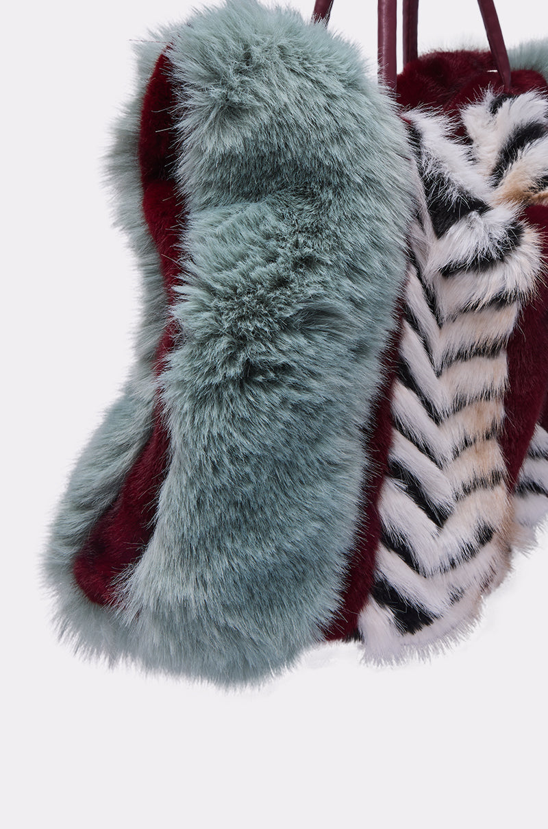 HAVE IT ALL FAUX FUR TOTE