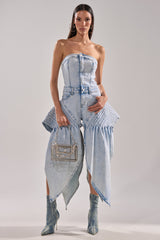 NO ONE LIKE ME DENIM ROMPER