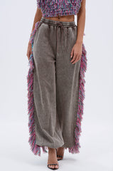 THE ONE WIDE LEG JOGGER WITH FRINGE