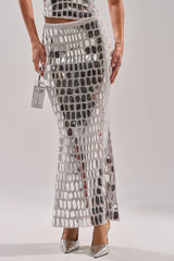CHAMPAGNE POPPIN MAXI SKIRT