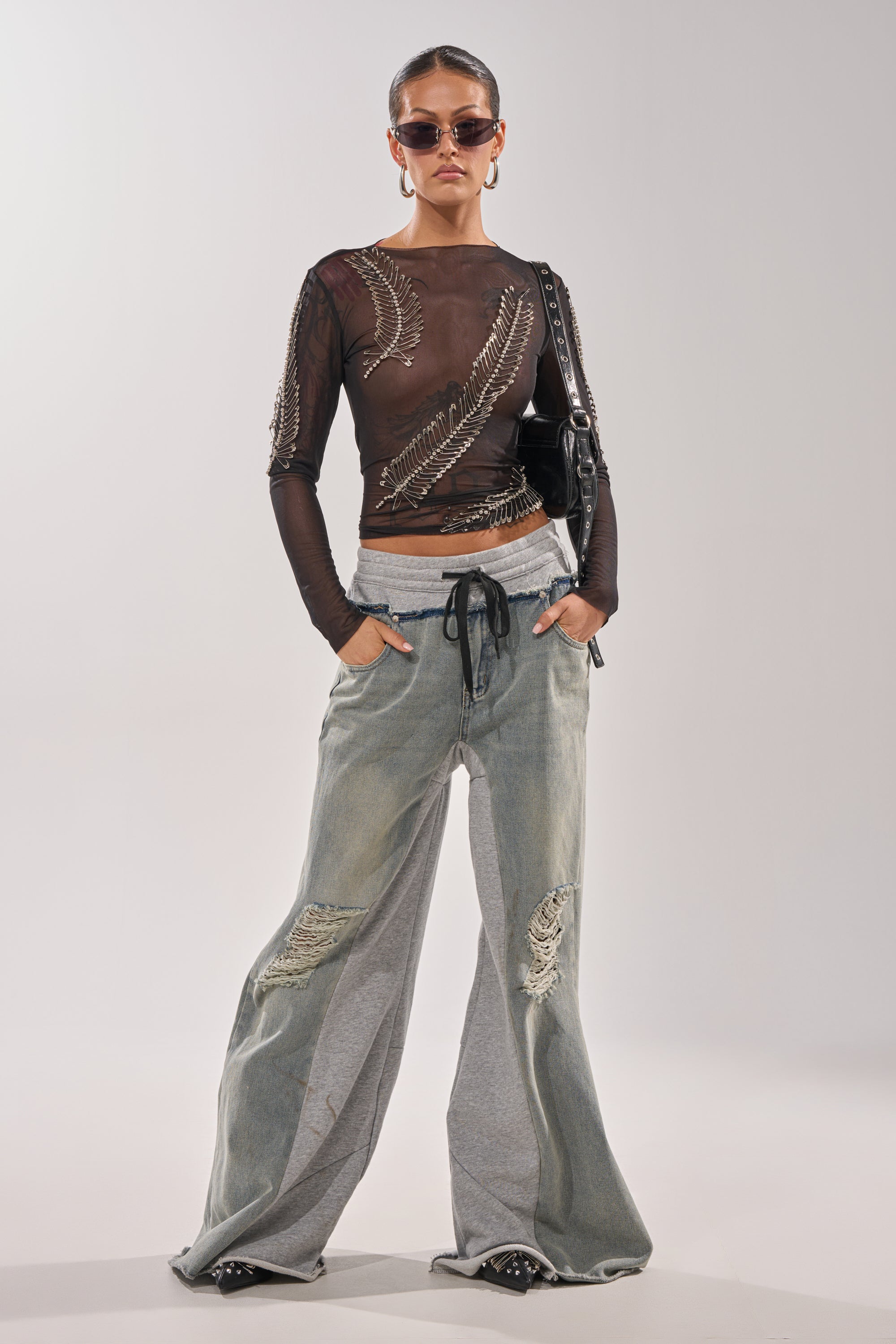 PINNED DOWN MESH TOP