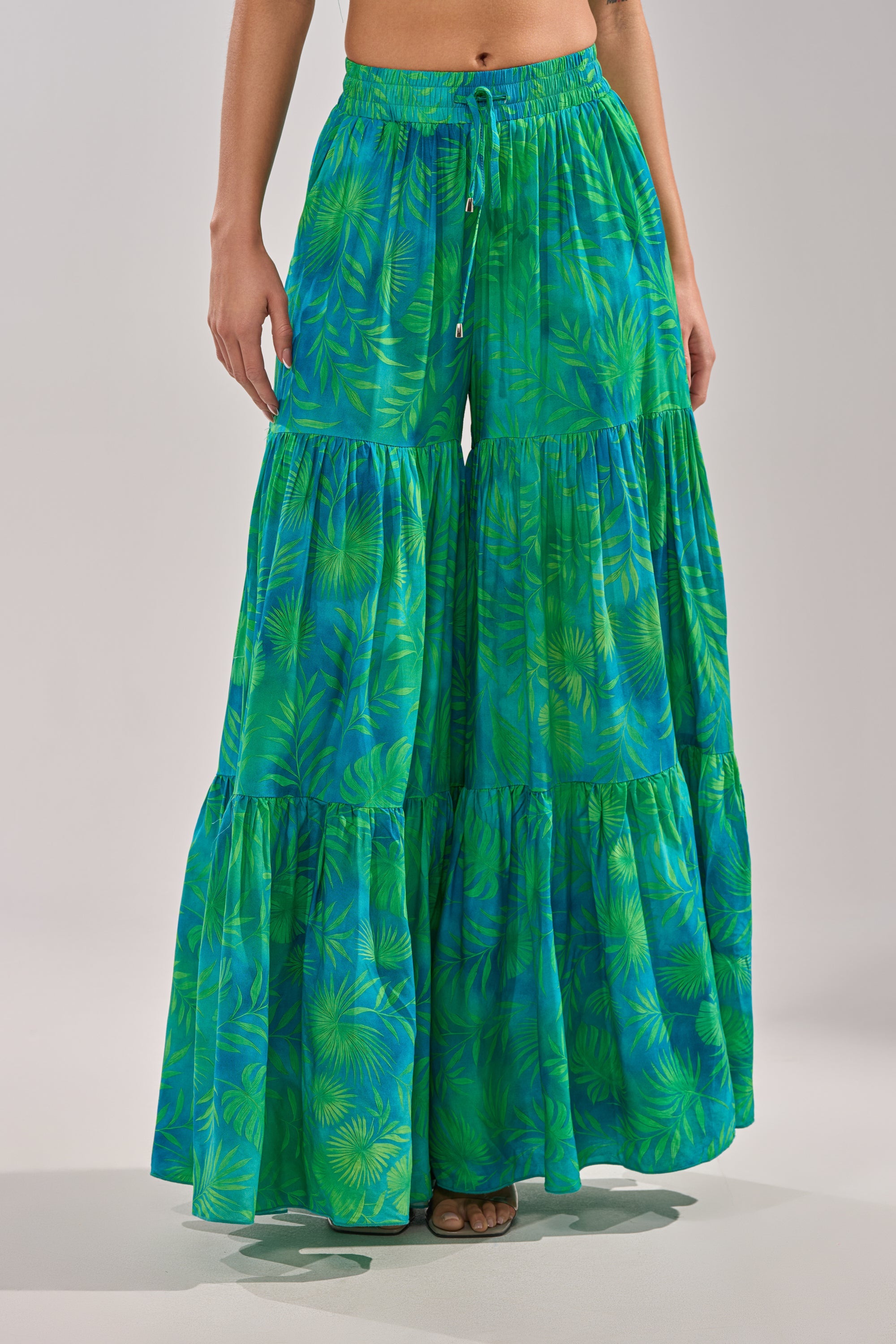INTO THE GARDEN PALAZZO PANT IN GREEN