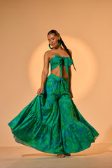 INTO THE GARDEN PALAZZO PANT IN GREEN