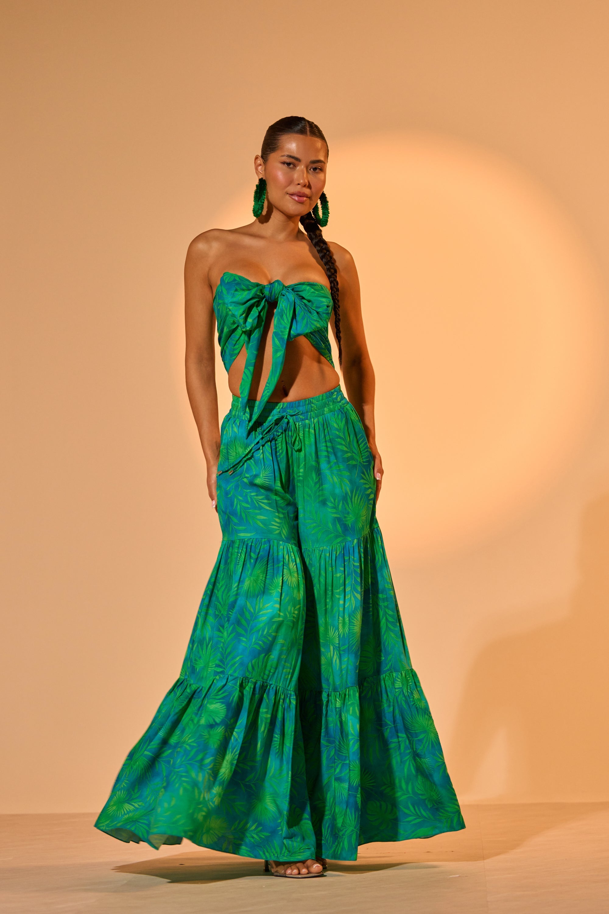 INTO THE GARDEN PALAZZO PANT IN GREEN