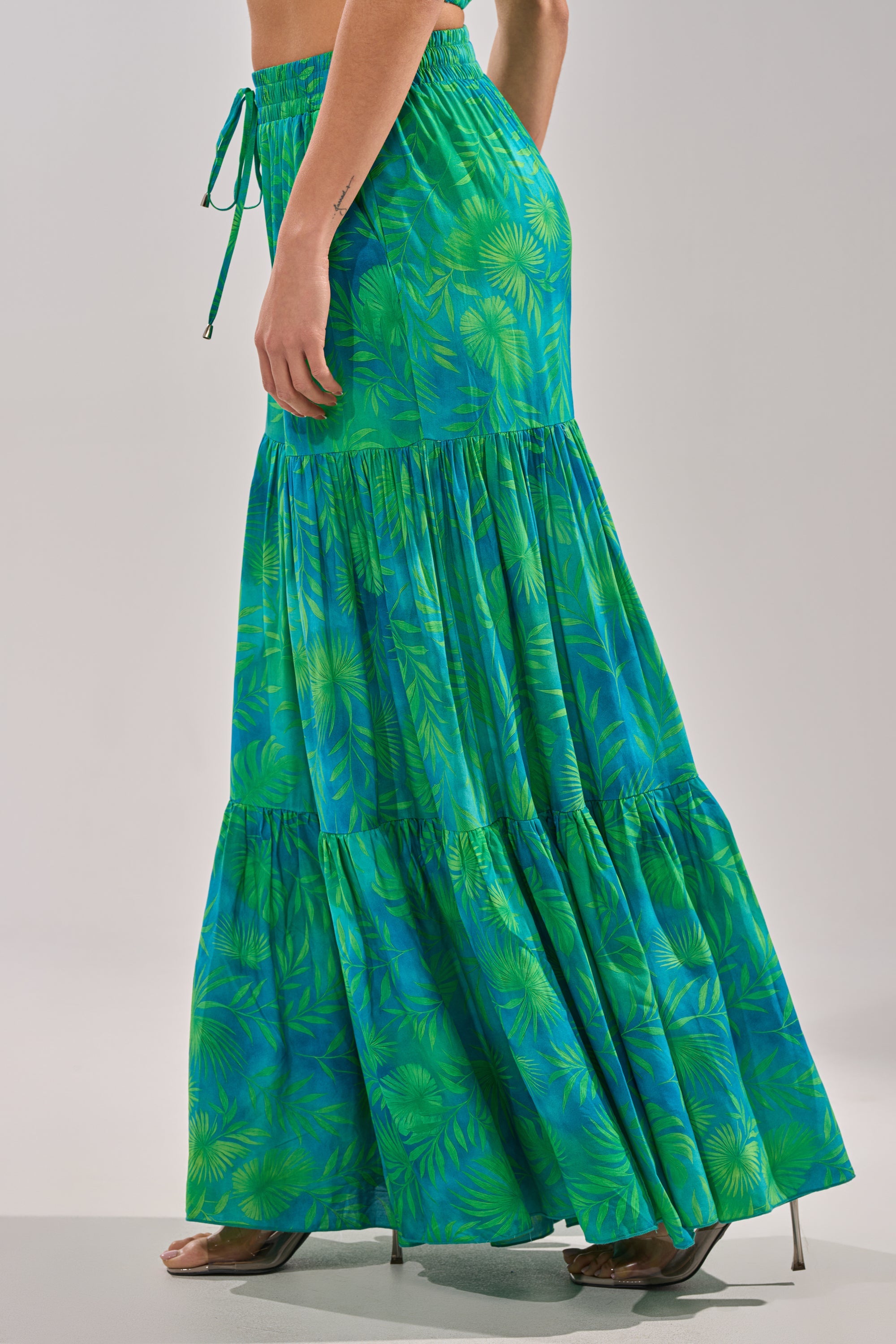 INTO THE GARDEN PALAZZO PANT IN GREEN
