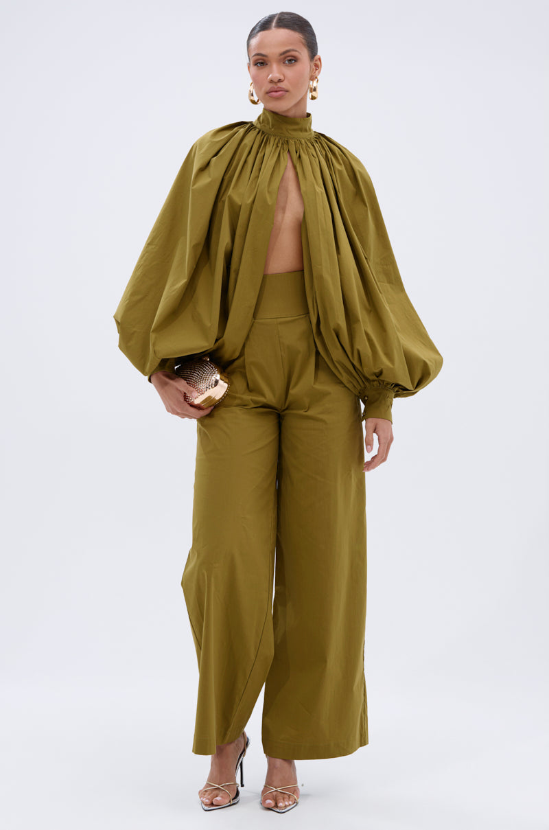 GOLD COAST BALLOON SLEEVE BLOUSE