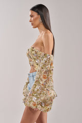 QUEEN OF IT ALL FLORAL BLOUSE