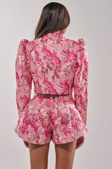 POPPY BROCADE BLAZER