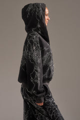 ELECTRIC LOVE RHINESTONE ZIP UP SWEATSHIRT