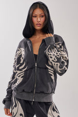 ON FIRE ZIP UP SWEATSHIRT