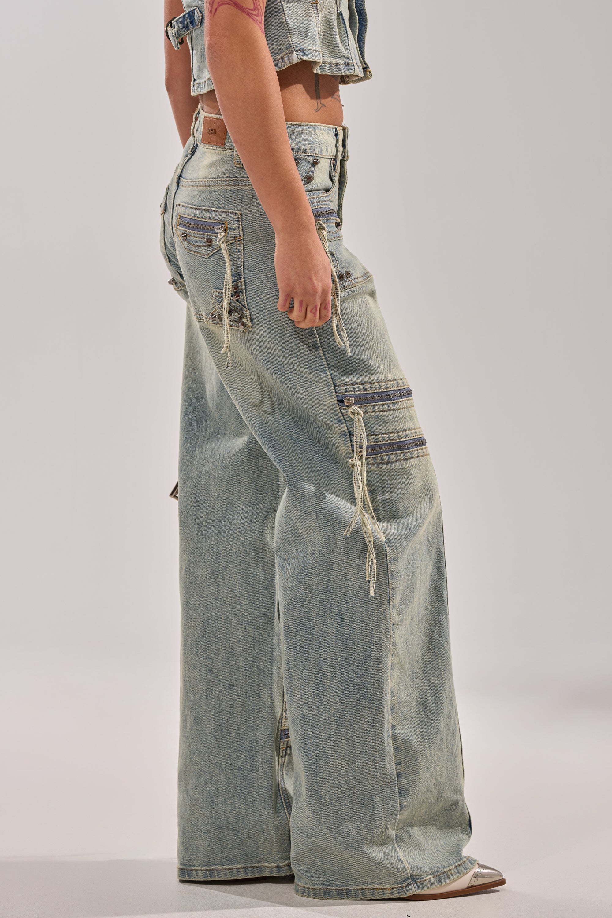 COMEBACK ERA WIDE LEG DENIM JEANS