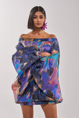 OUT FOR BRUNCH PATTERNED MINI DRESS