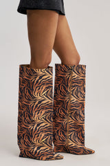AZALEA WANG KENYA TIGER WEDGE BOOT