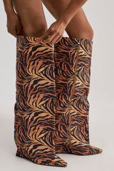 AZALEA WANG KENYA TIGER WEDGE BOOT