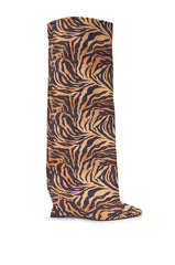 AZALEA WANG KENYA TIGER WEDGE BOOT