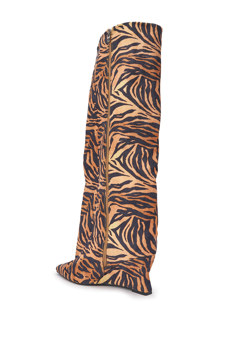AZALEA WANG KENYA TIGER WEDGE BOOT