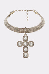 CHOKED ON JESUS NECKLACE IN SILVER