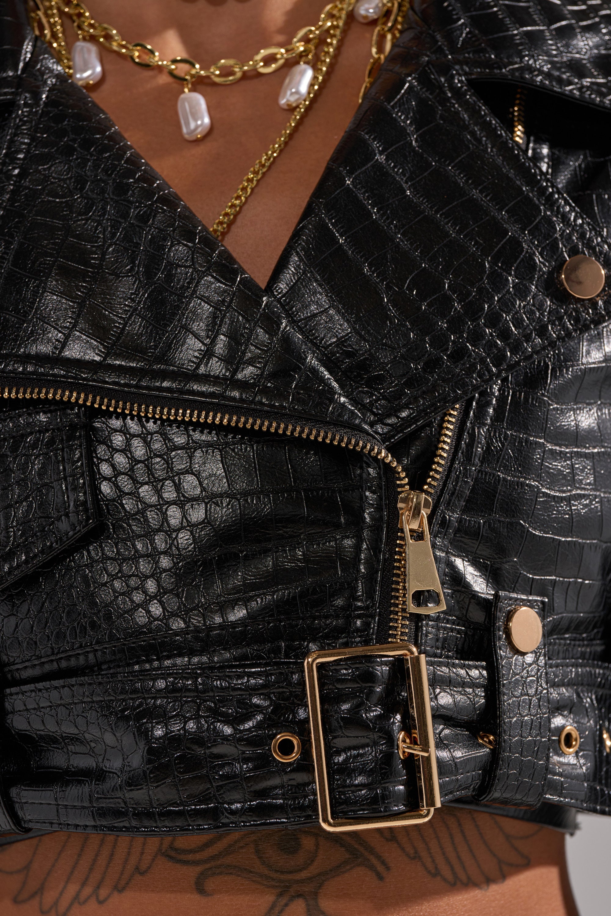 EVERYDAY MOTO IN BLACK CROC