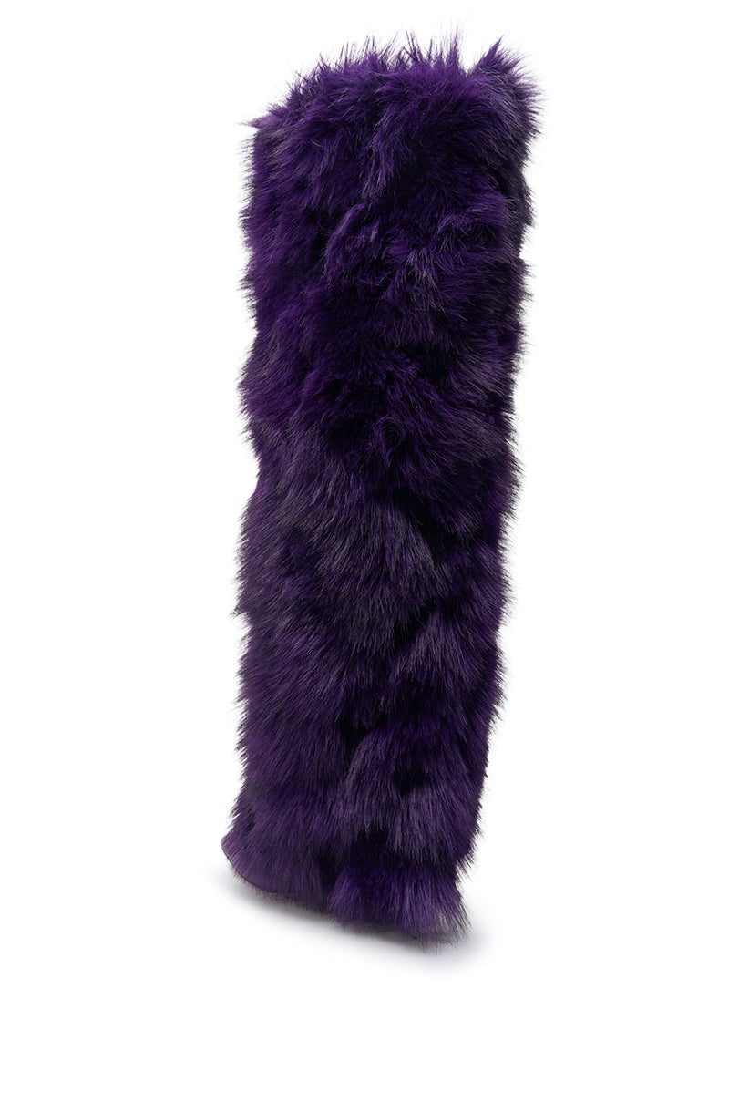 AZALEA WANG LANGLEYE PURPLE THIGH HIGH STILETTO BOOT