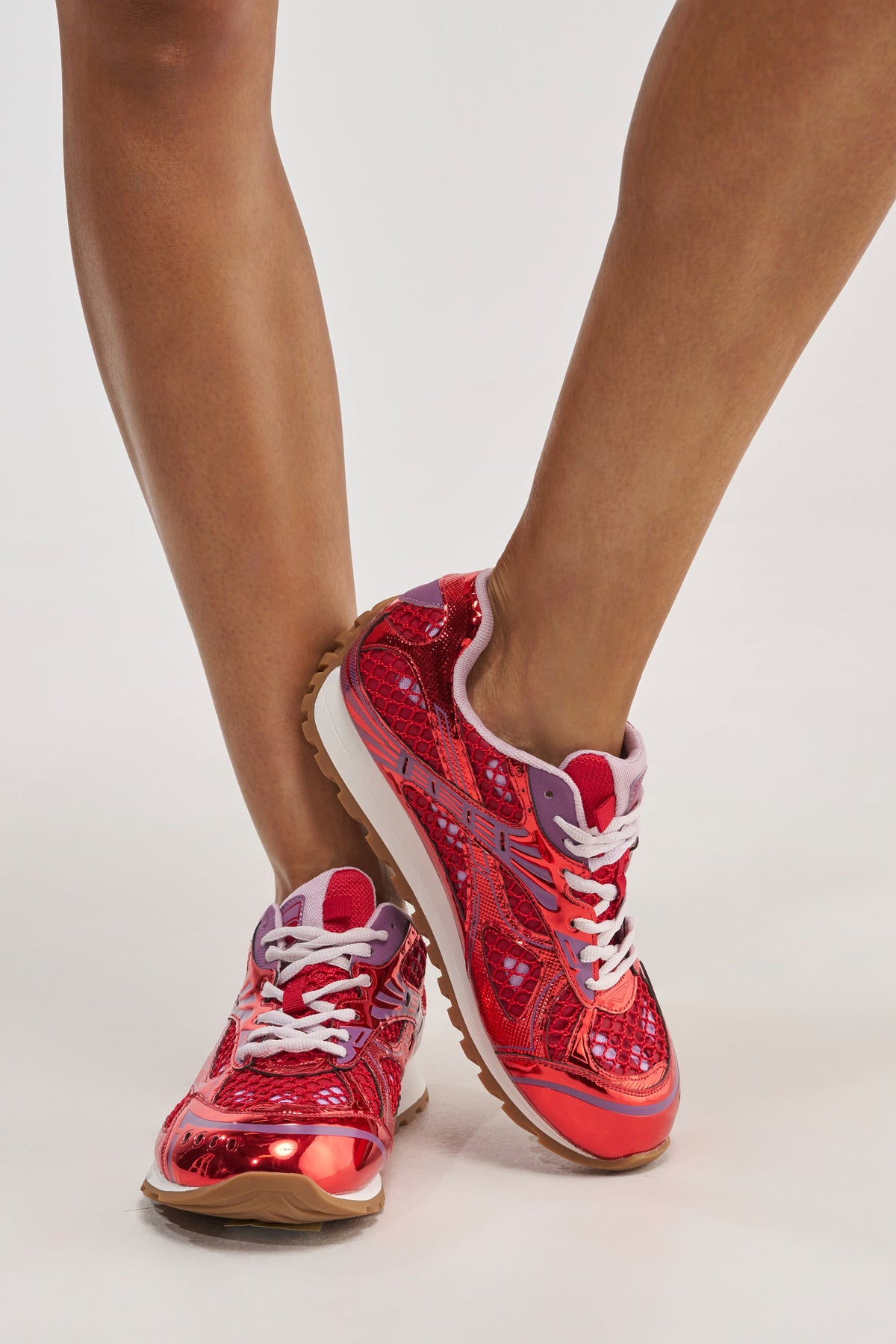 AKIRA GOLD LENIYA RED SNEAKER