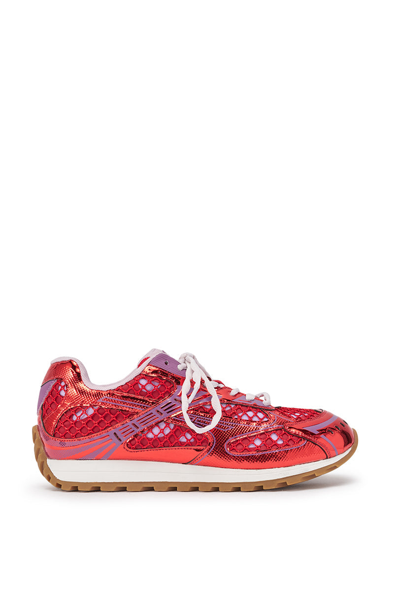 AKIRA GOLD LENIYA RED SNEAKER
