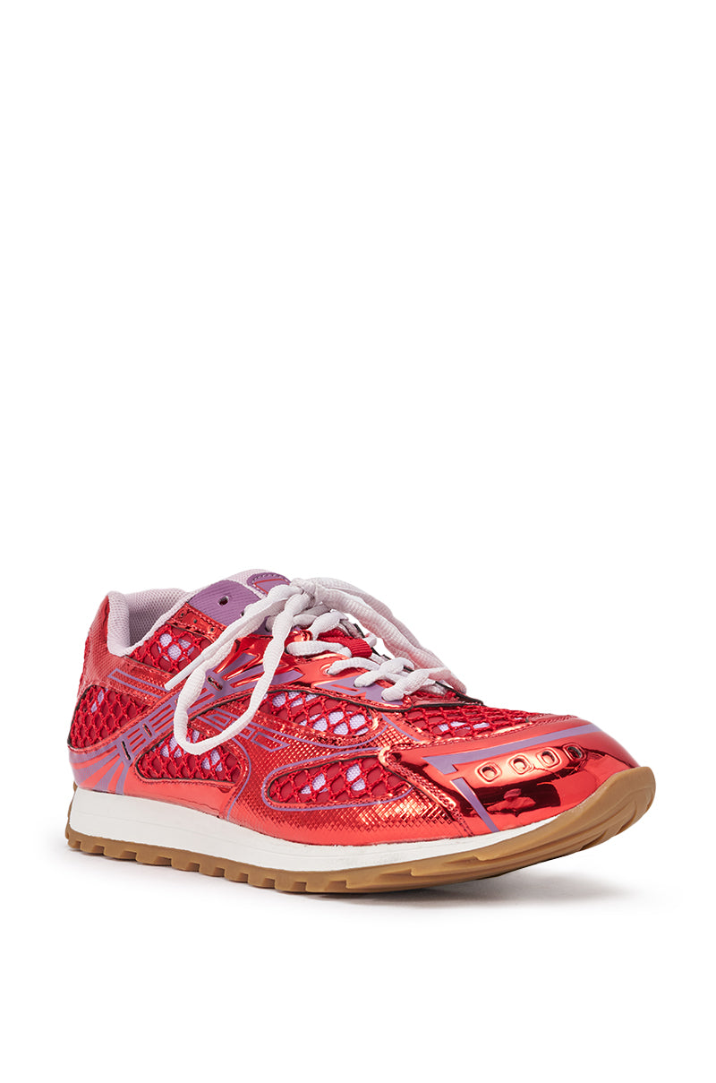 AKIRA GOLD LENIYA RED SNEAKER