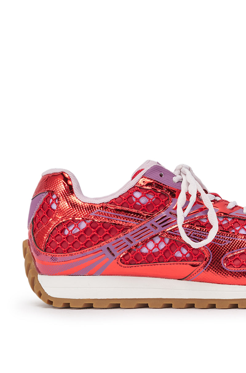 AKIRA GOLD LENIYA RED SNEAKER