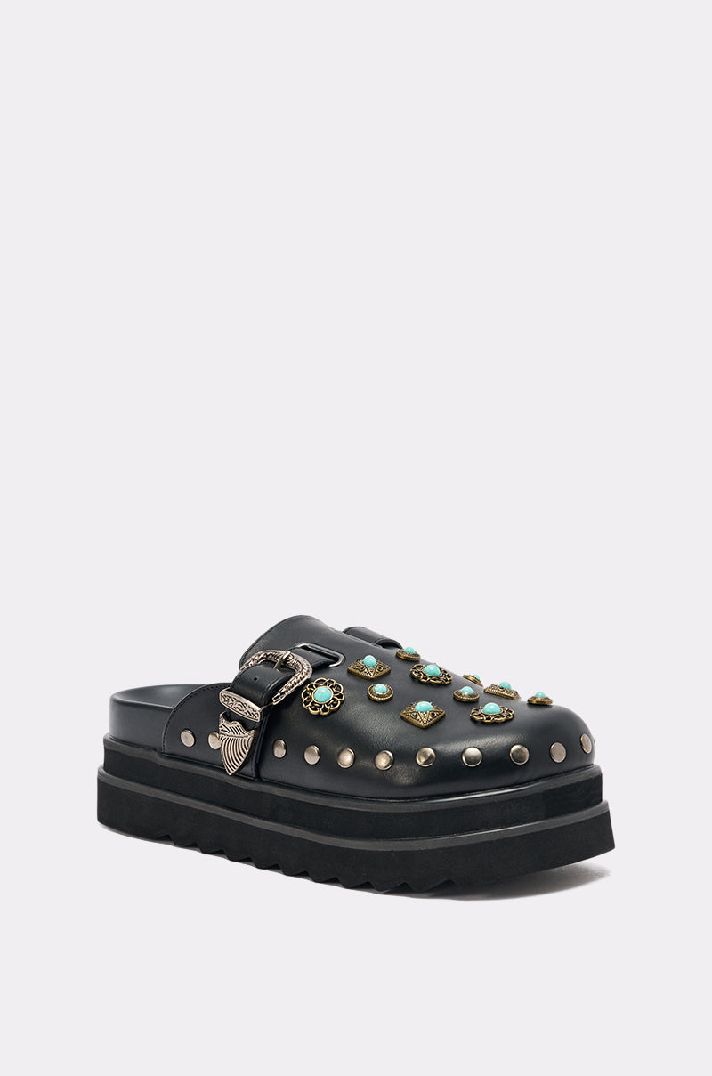 AZALEA WANG MAVIS FLAT EMBELLISHED CLOG