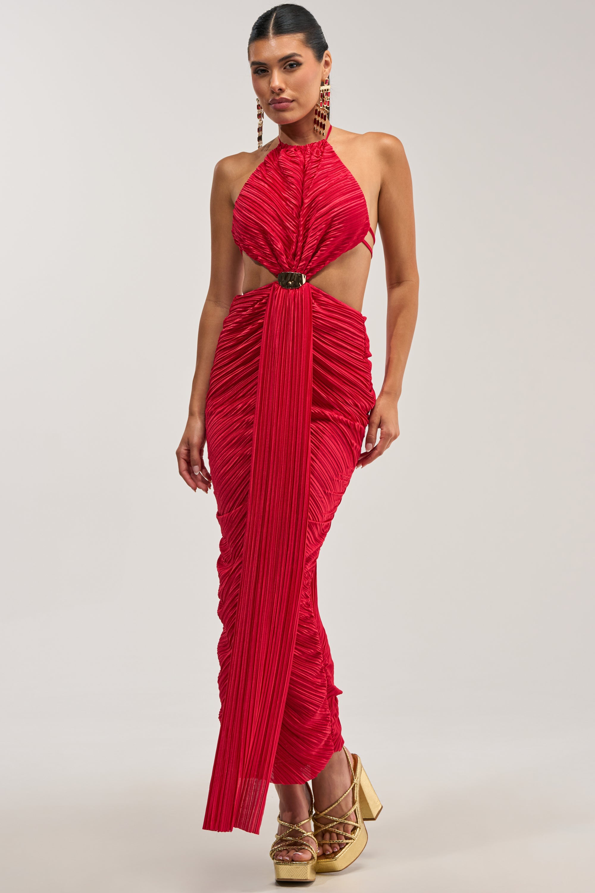TOO CUTE TO ARGUE SLINKY MAXI DRESS