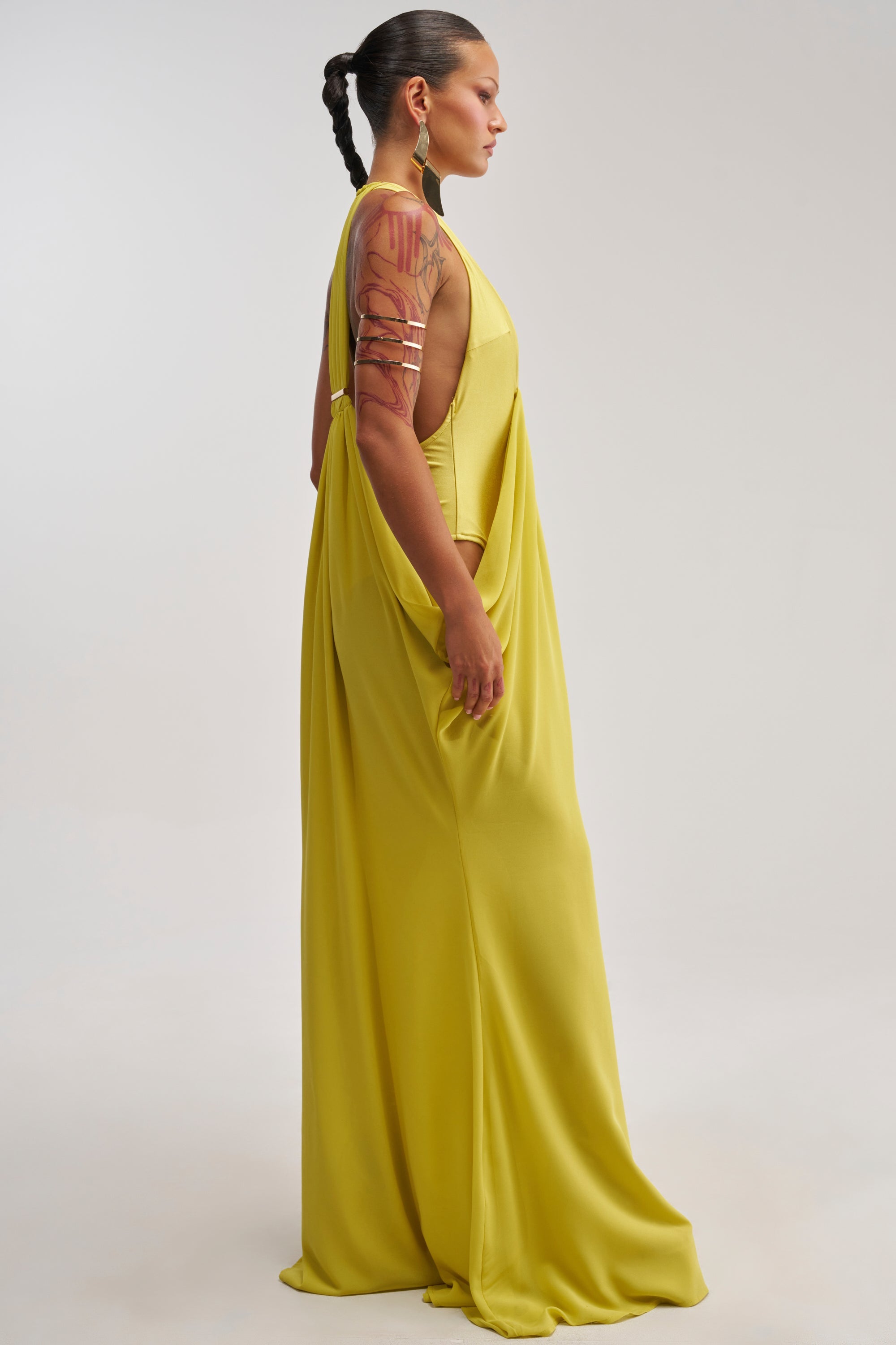 BORN TO SHINE SWOOP MAXI DRESS