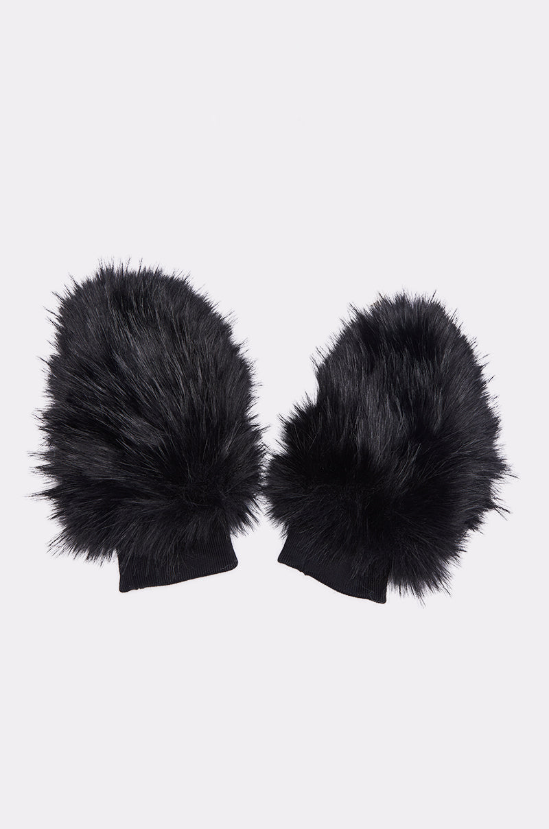 IN THE NIGHT FAUX FUR MITTENS