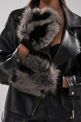 ARLO FAUX FUR MITTENS