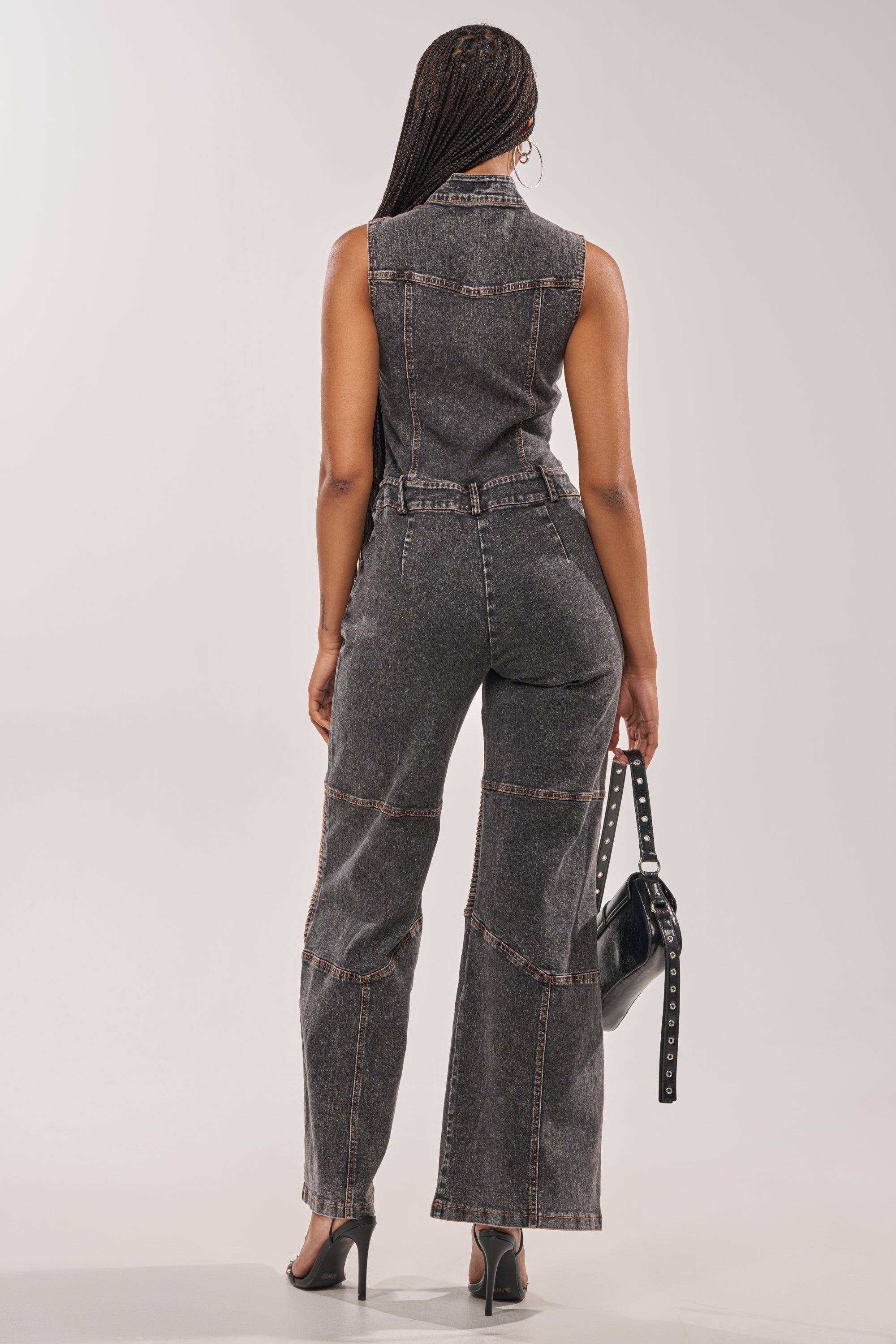 CAMILLA SLEEVELESS DENIM JUMPSUIT