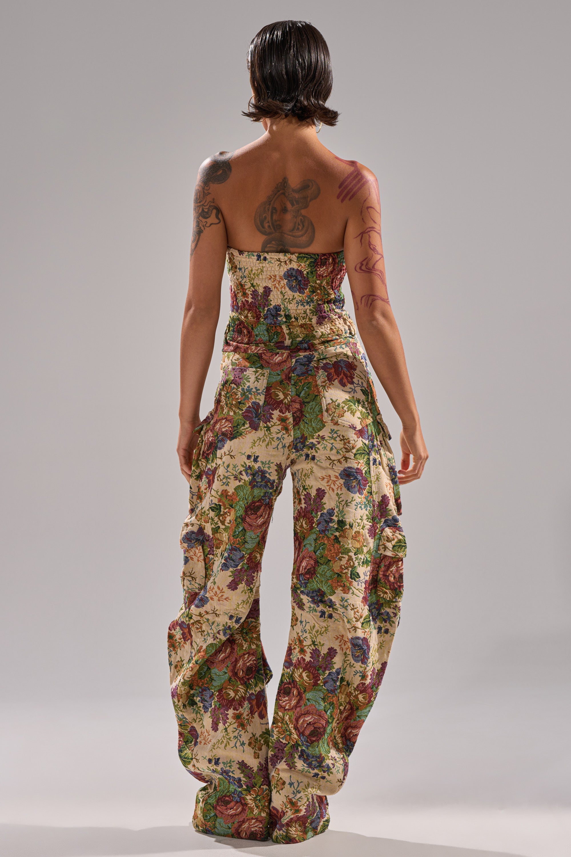 IN HER ELEMENT FLORAL WOVEN JUMPSUIT