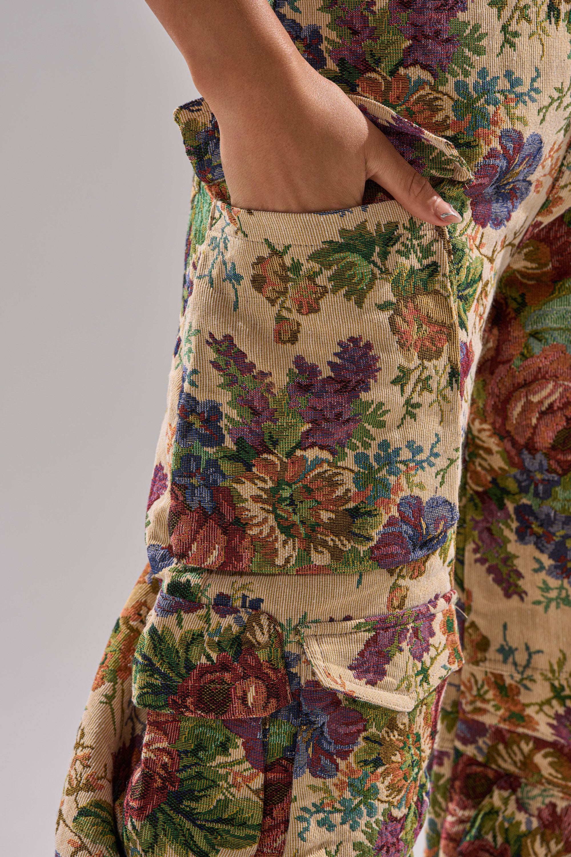 IN HER ELEMENT FLORAL WOVEN JUMPSUIT