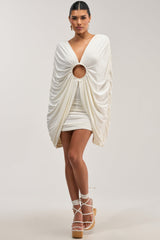 BAD DECISIONS MINI DRESS IN WHITE