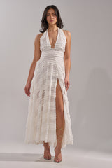 SITTING PRETTY WHITE WOVEN MAXI DRESS