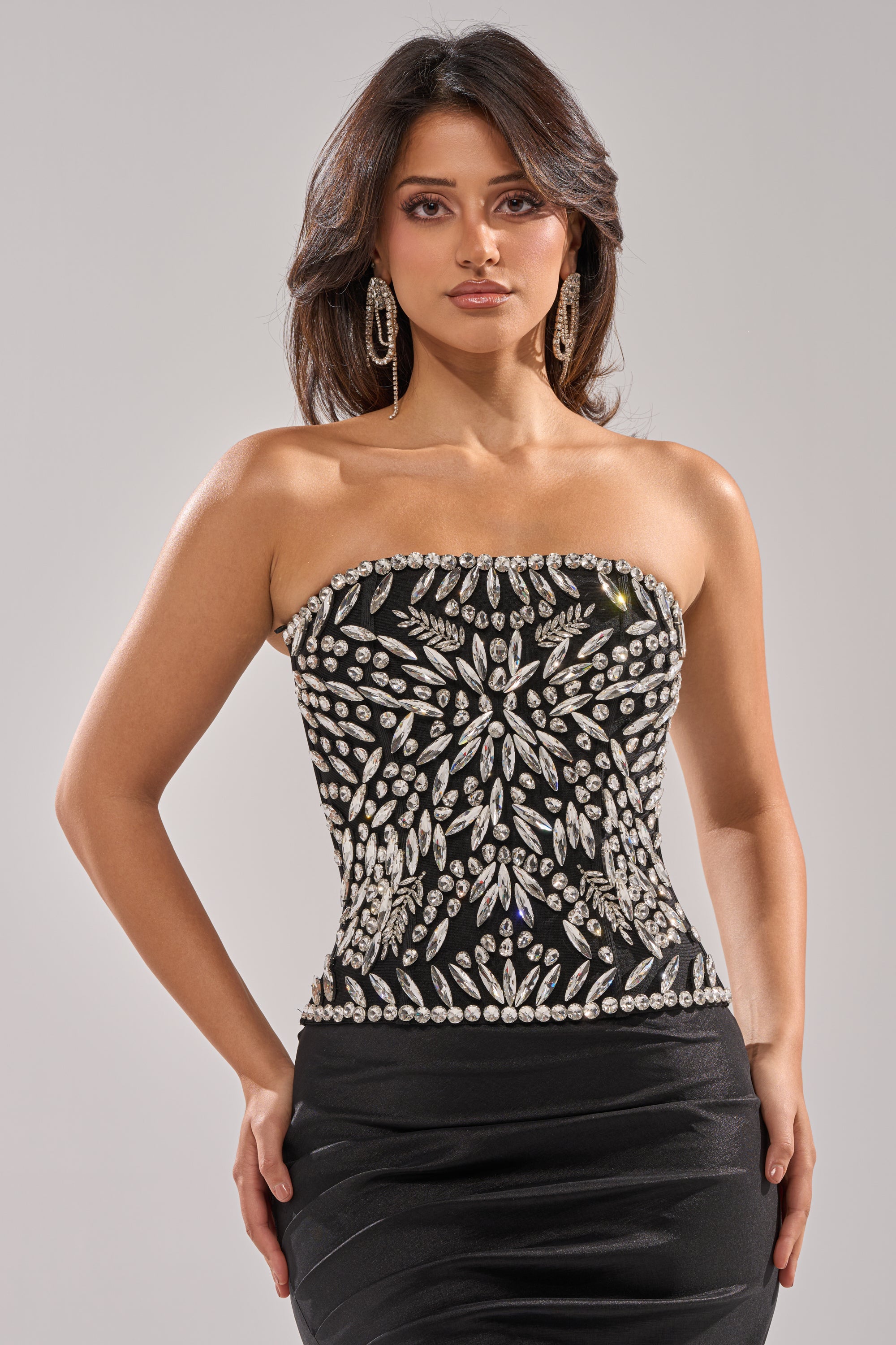 QUEEN OF THE NIGHT RHINESTONE CORSET