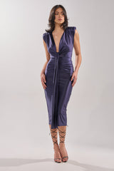 FLY ME OUT SATIN MAXI DRESS
