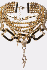 GOLD QUEEN NECKLACE SET
