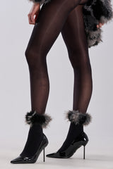 ARLO FAUX FUR TRIM SOCKS