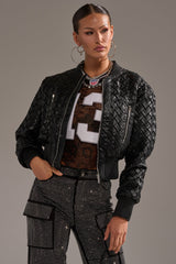 WICKER PARK WOVEN BOMBER